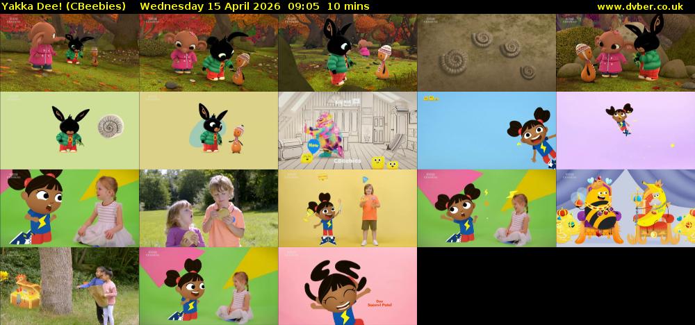 Yakka Dee! (CBeebies) Wednesday 15 April 2026 09:05 - 09:15