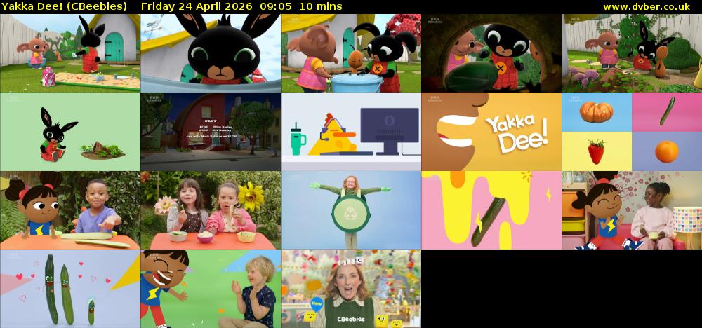 Yakka Dee! (CBeebies) Friday 24 April 2026 09:05 - 09:15