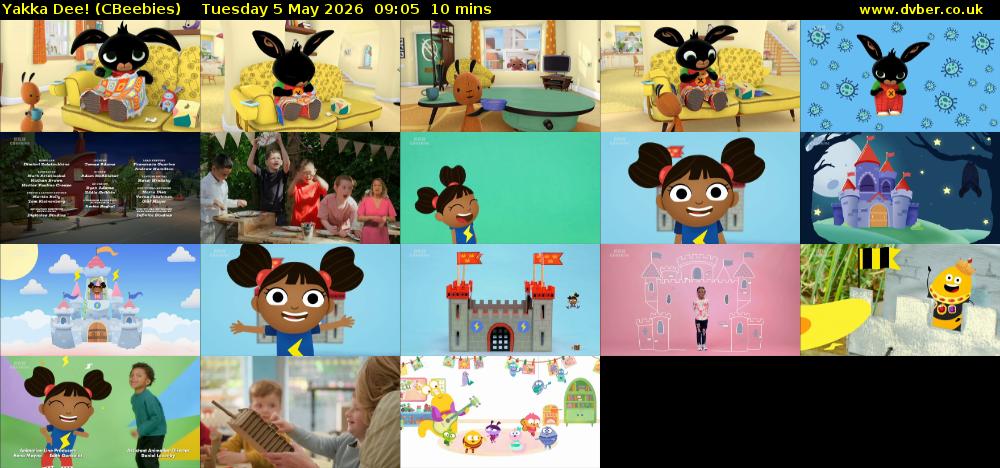 Yakka Dee! (CBeebies) Tuesday 5 May 2026 09:05 - 09:15