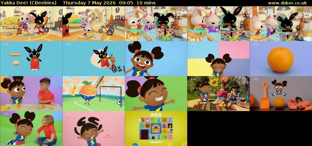 Yakka Dee! (CBeebies) Thursday 7 May 2026 09:05 - 09:15