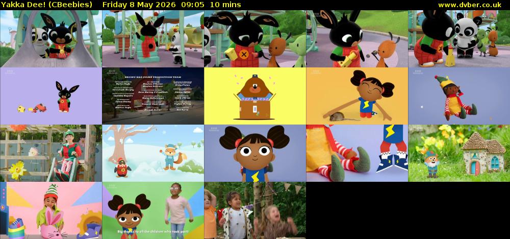 Yakka Dee! (CBeebies) Friday 8 May 2026 09:05 - 09:15
