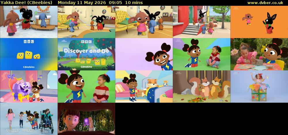 Yakka Dee! (CBeebies) Monday 11 May 2026 09:05 - 09:15
