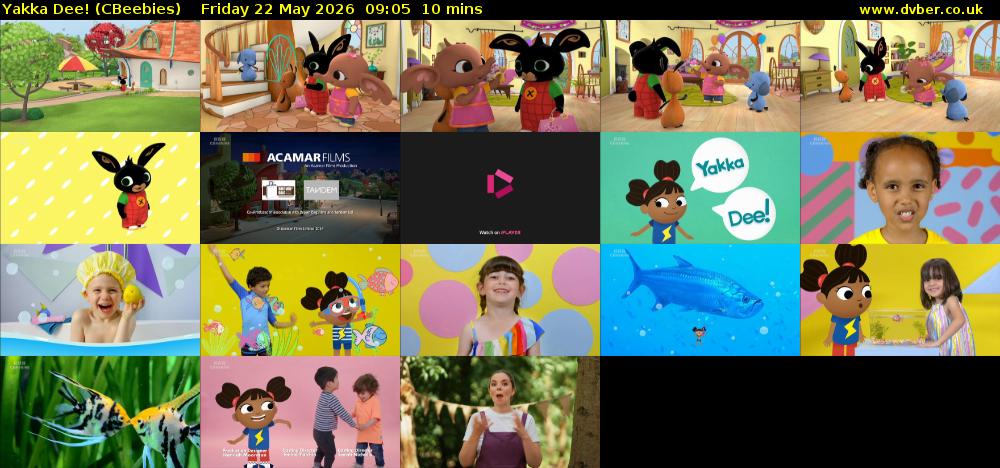 Yakka Dee! (CBeebies) Friday 22 May 2026 09:05 - 09:15