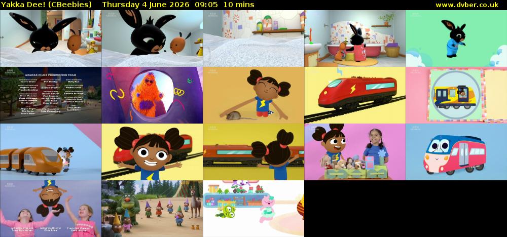 Yakka Dee! (CBeebies) Thursday 4 June 2026 09:05 - 09:15