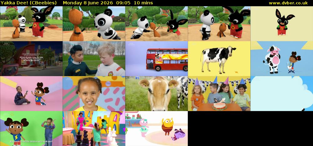 Yakka Dee! (CBeebies) Monday 8 June 2026 09:05 - 09:15