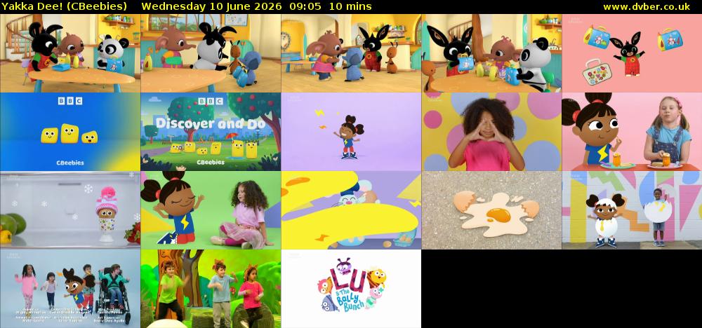 Yakka Dee! (CBeebies) Wednesday 10 June 2026 09:05 - 09:15