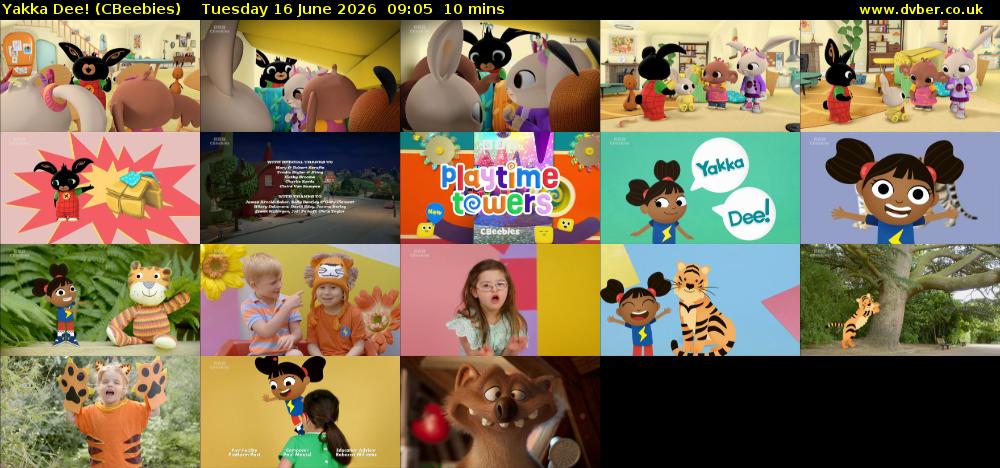Yakka Dee! (CBeebies) Tuesday 16 June 2026 09:05 - 09:15