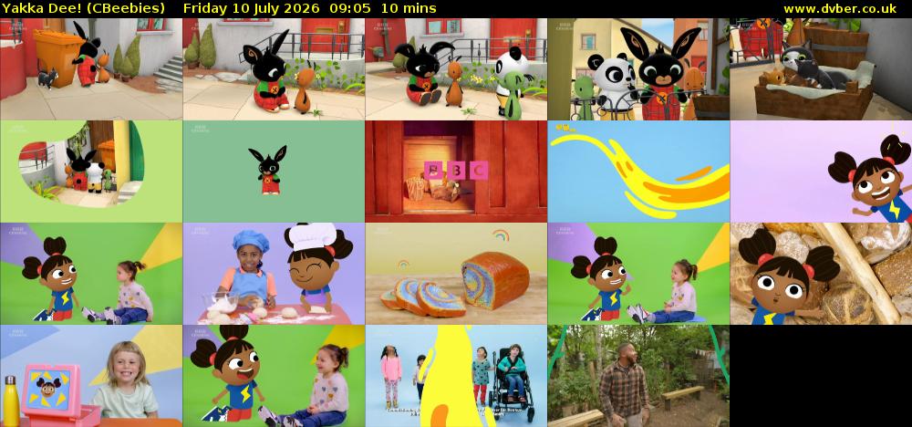 Yakka Dee! (CBeebies) Friday 10 July 2026 09:05 - 09:15