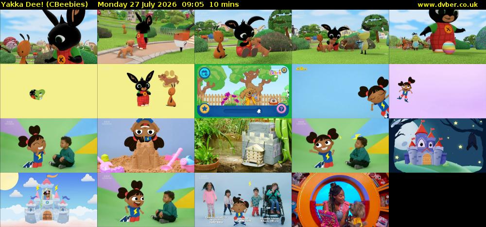 Yakka Dee! (CBeebies) Monday 27 July 2026 09:05 - 09:15