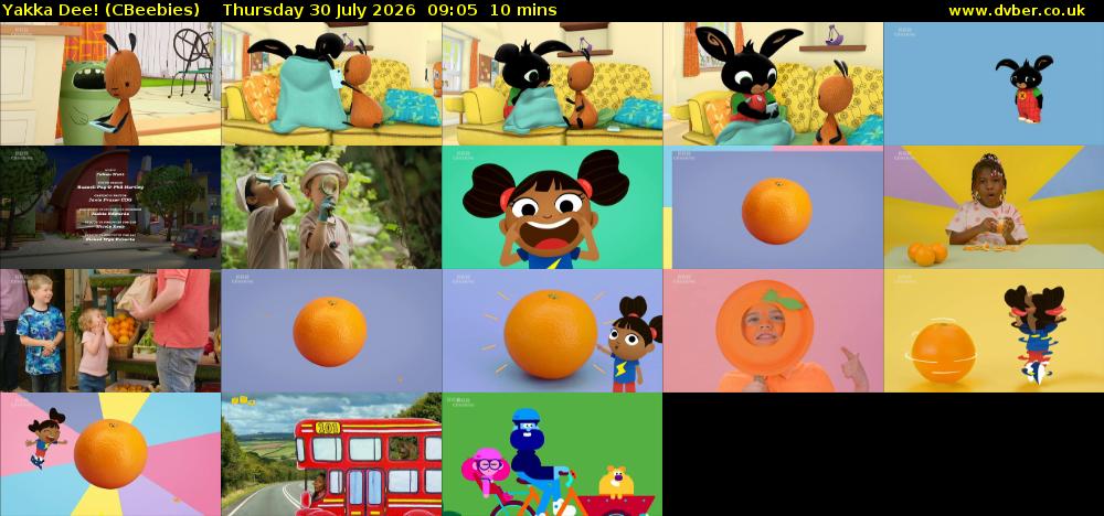 Yakka Dee! (CBeebies) Thursday 30 July 2026 09:05 - 09:15