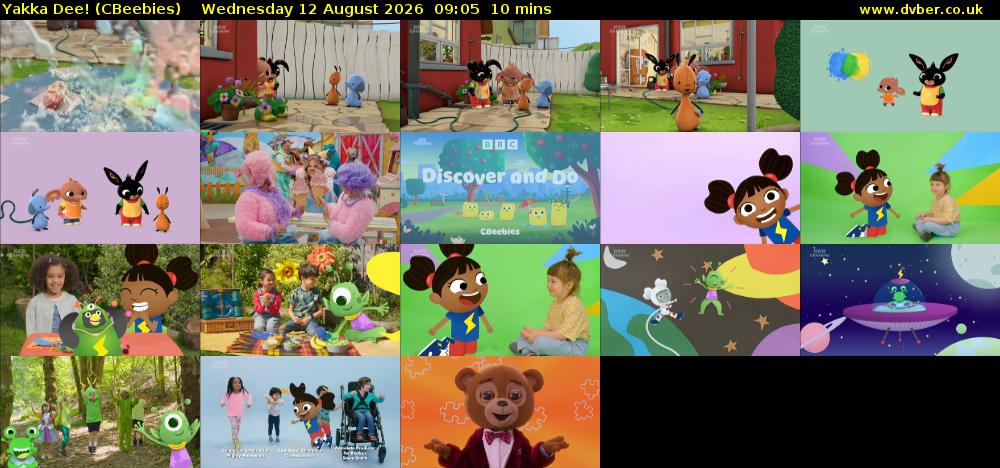 Yakka Dee! (CBeebies) Wednesday 12 August 2026 09:05 - 09:15