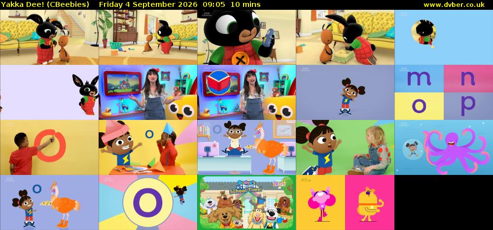Yakka Dee! (CBeebies) Friday 4 September 2026 09:05 - 09:15