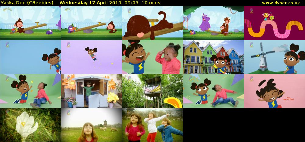 Yakka Dee (CBeebies) Wednesday 17 April 2019 09:05 - 09:15