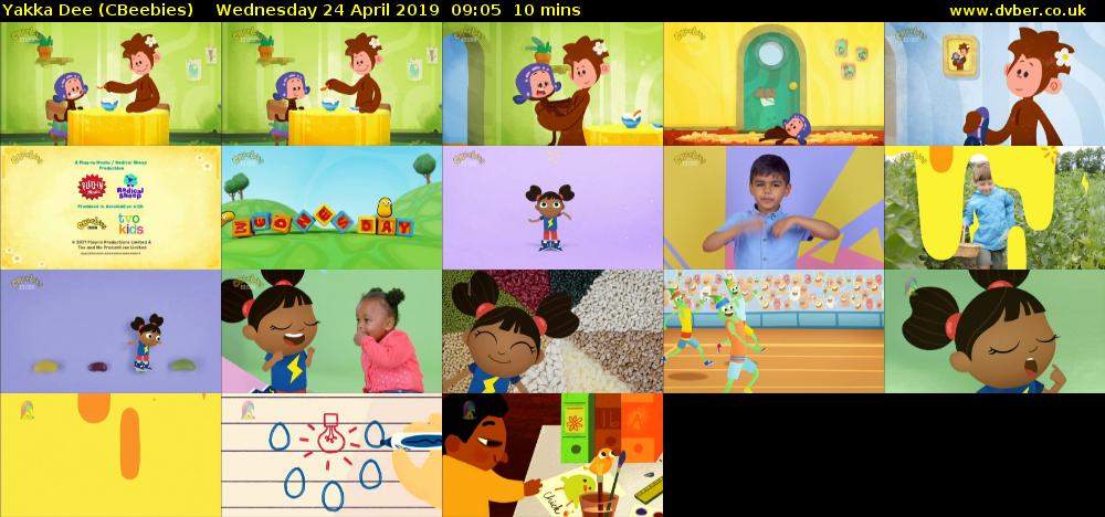 Yakka Dee (CBeebies) Wednesday 24 April 2019 09:05 - 09:15