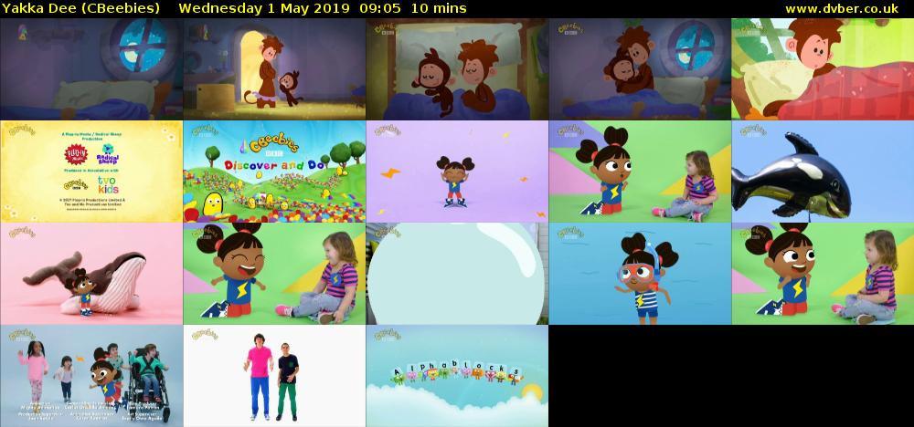 Yakka Dee (CBeebies) Wednesday 1 May 2019 09:05 - 09:15