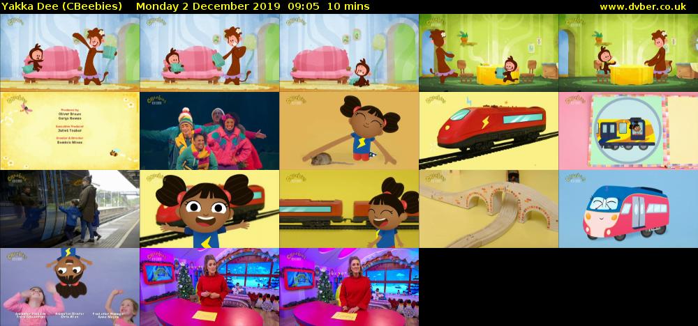 Yakka Dee (CBeebies) Monday 2 December 2019 09:05 - 09:15