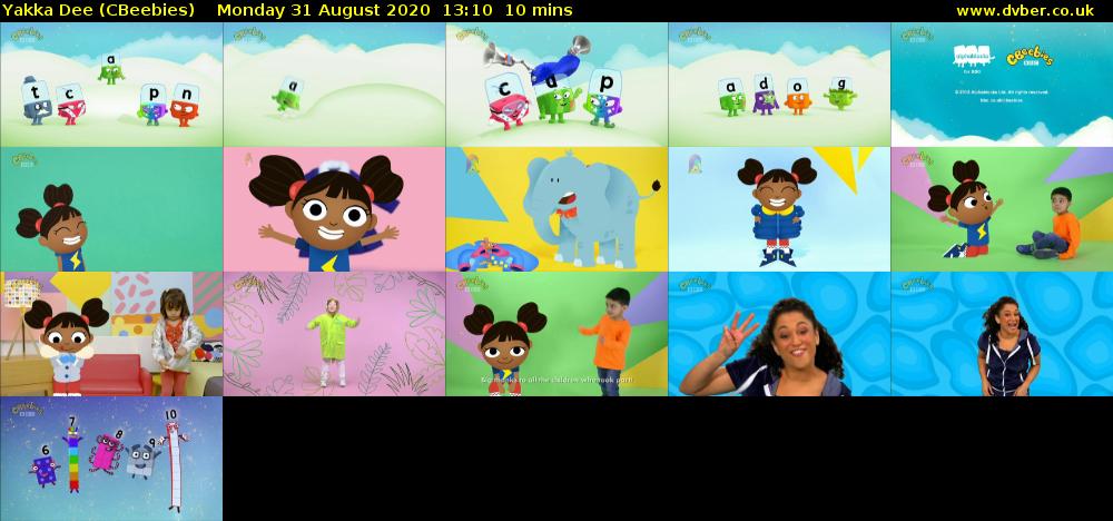 Yakka Dee (CBeebies) Monday 31 August 2020 13:10 - 13:20