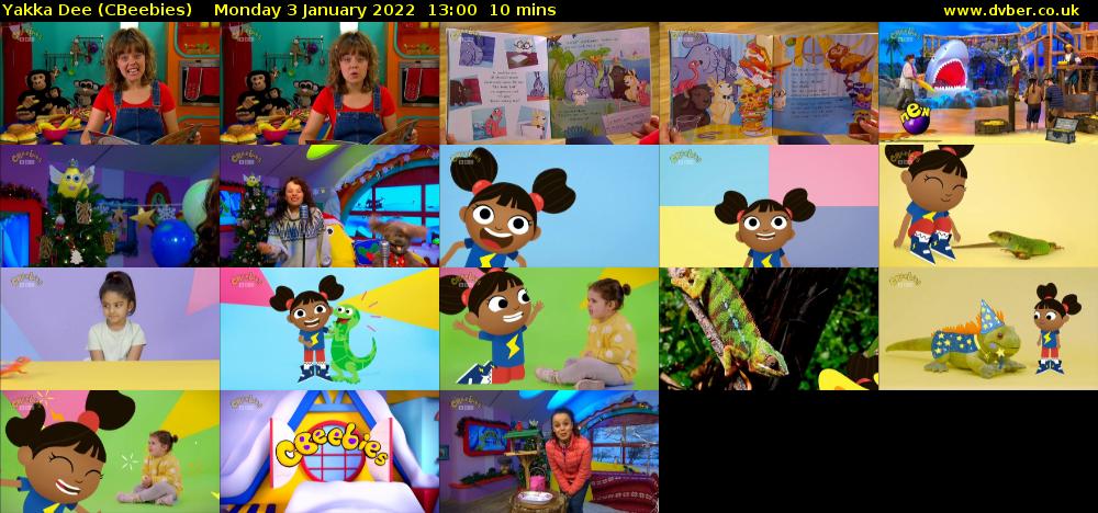Yakka Dee (CBeebies) Monday 3 January 2022 13:00 - 13:10