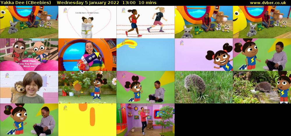 Yakka Dee (CBeebies) Wednesday 5 January 2022 13:00 - 13:10