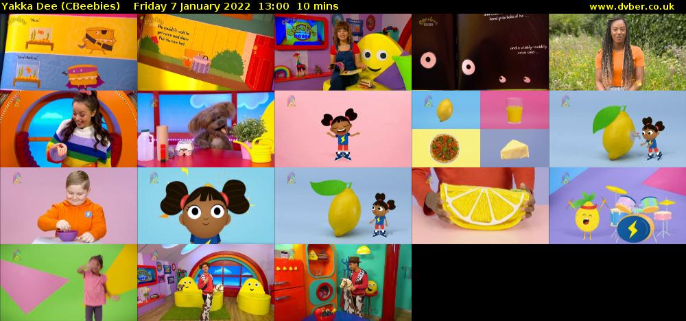 Yakka Dee (CBeebies) Friday 7 January 2022 13:00 - 13:10