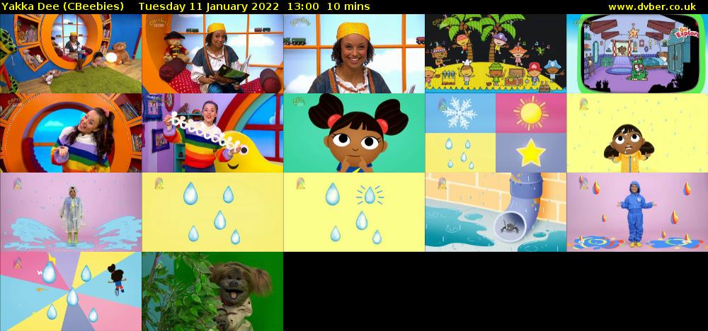 Yakka Dee (CBeebies) Tuesday 11 January 2022 13:00 - 13:10