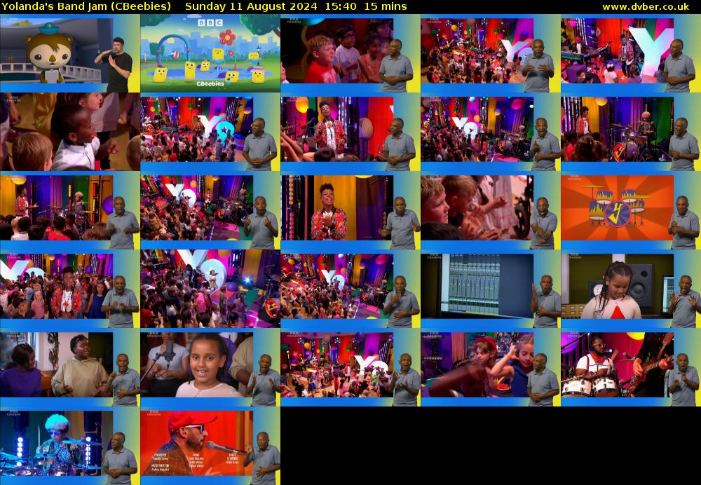 YolanDa's Band Jam (CBeebies) Sunday 11 August 2024 15:40 - 15:55