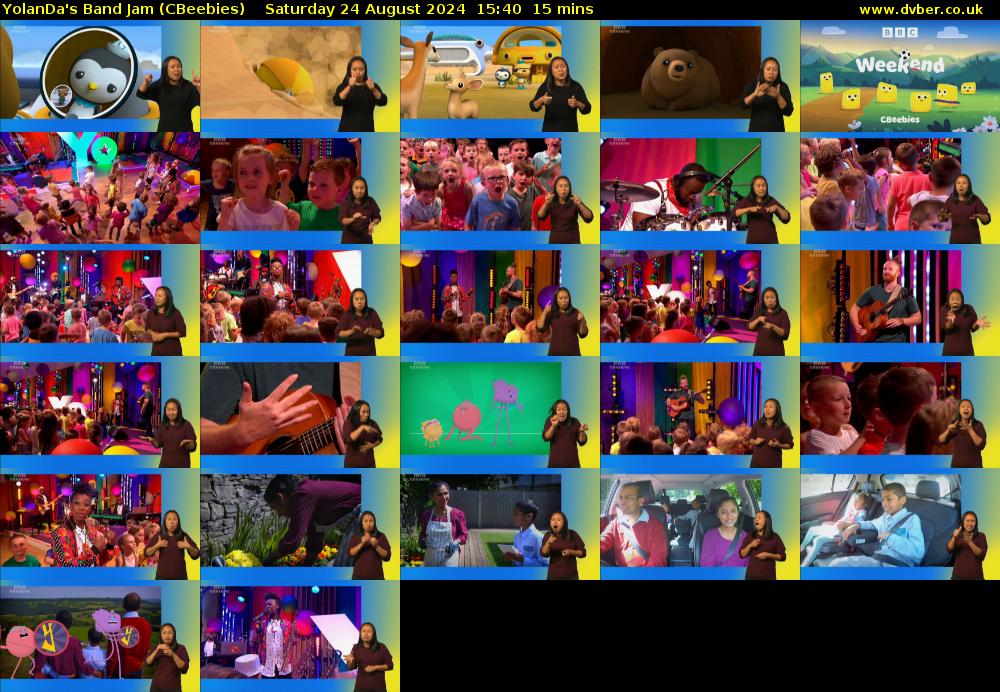 YolanDa's Band Jam (CBeebies) Saturday 24 August 2024 15:40 - 15:55