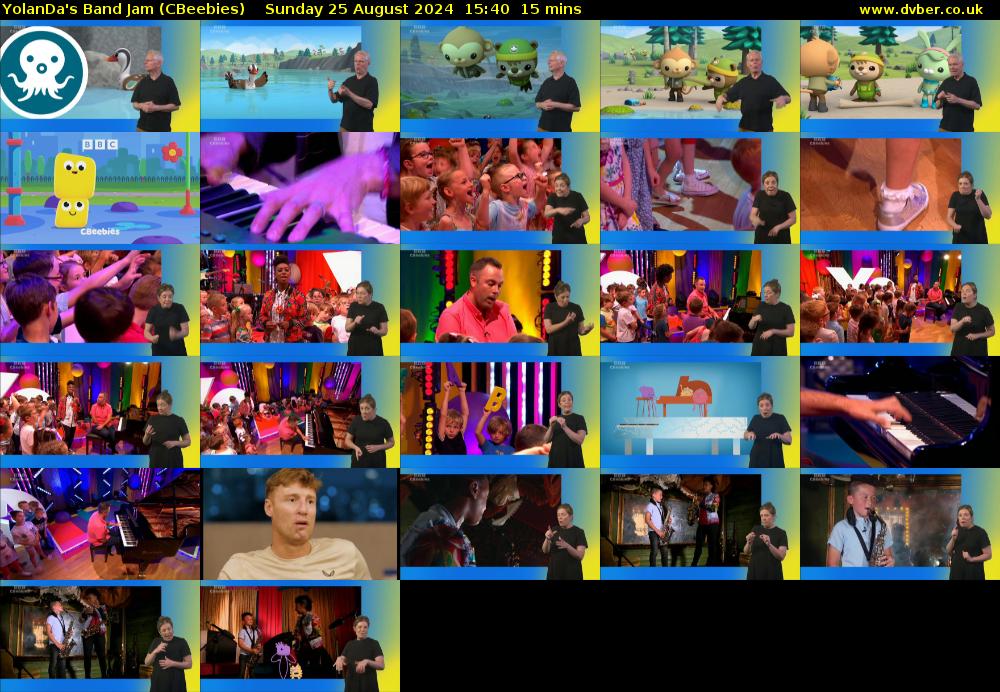 YolanDa's Band Jam (CBeebies) Sunday 25 August 2024 15:40 - 15:55