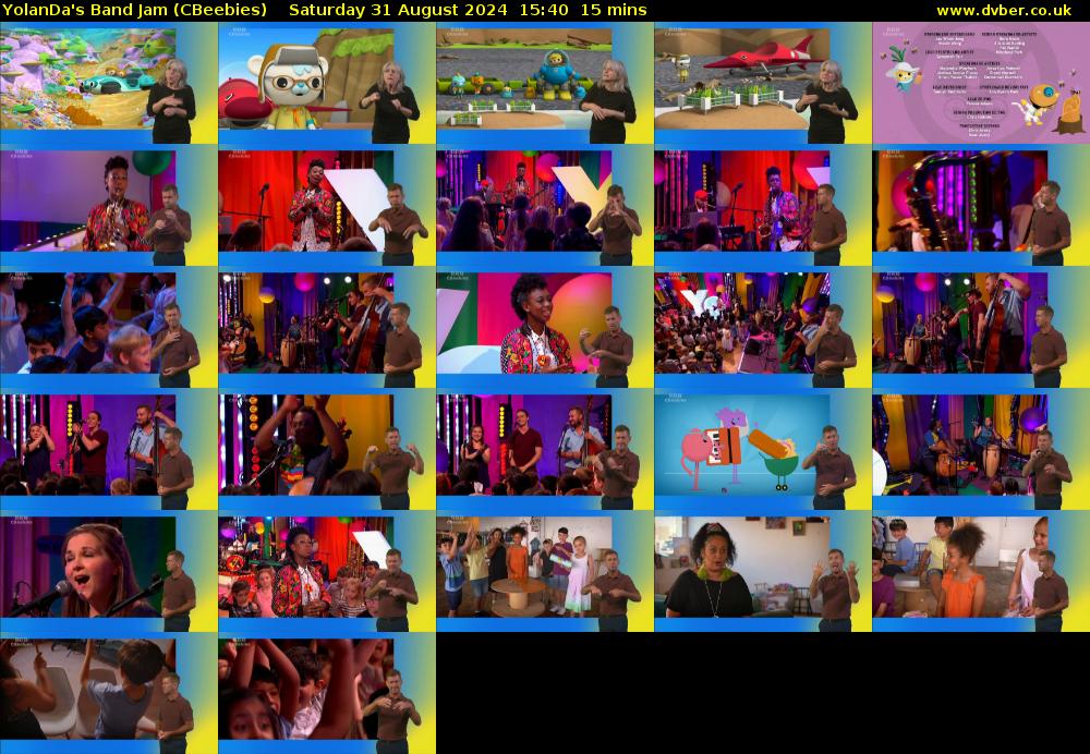 YolanDa's Band Jam (CBeebies) Saturday 31 August 2024 15:40 - 15:55
