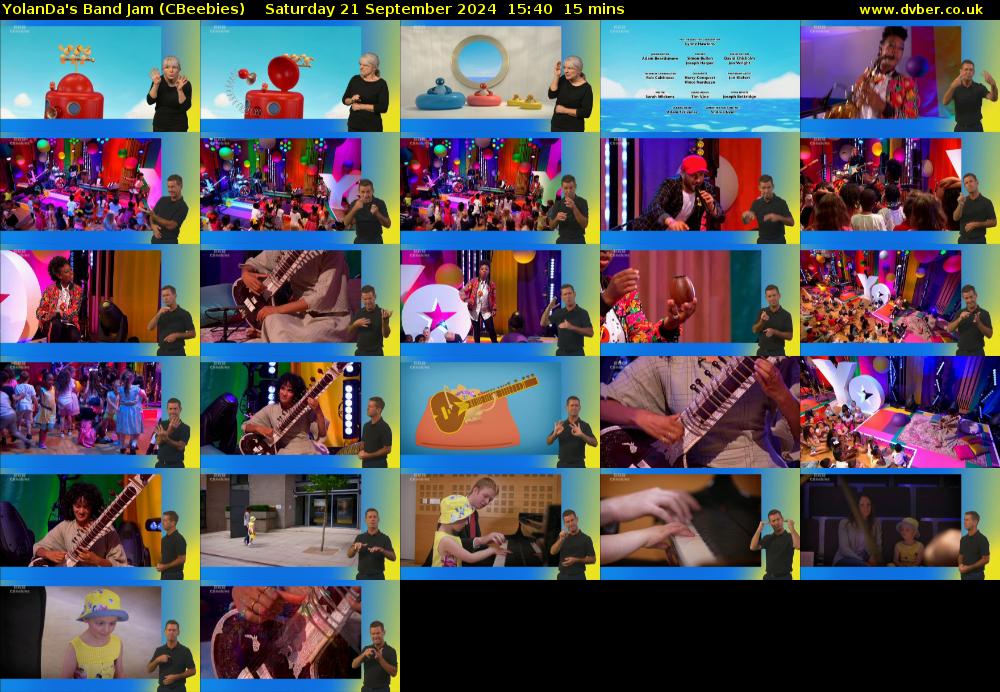 YolanDa's Band Jam (CBeebies) Saturday 21 September 2024 15:40 - 15:55