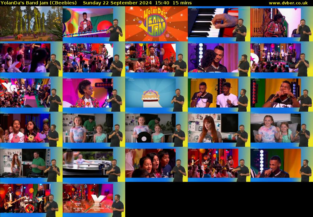 YolanDa's Band Jam (CBeebies) Sunday 22 September 2024 15:40 - 15:55
