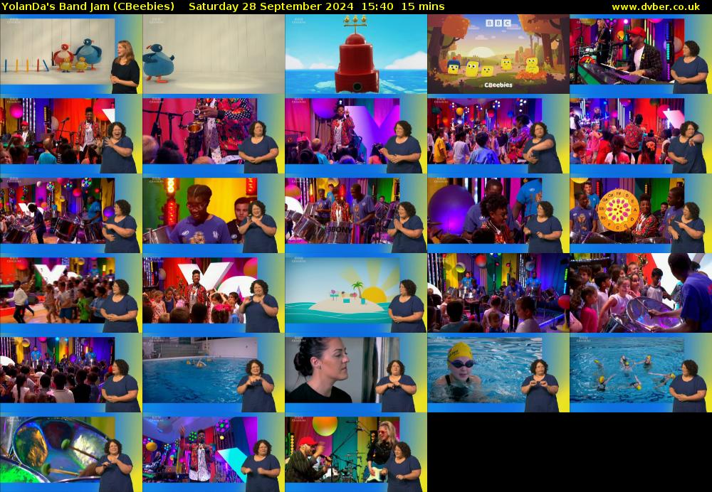 YolanDa's Band Jam (CBeebies) Saturday 28 September 2024 15:40 - 15:55