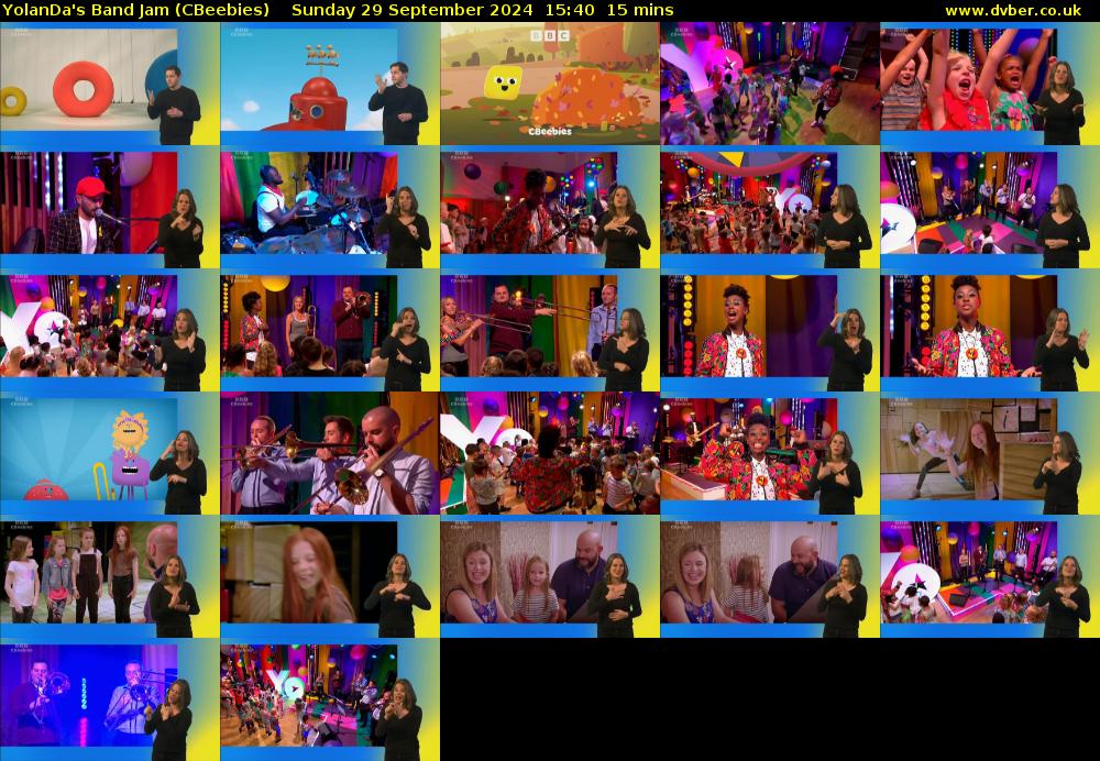 YolanDa's Band Jam (CBeebies) Sunday 29 September 2024 15:40 - 15:55