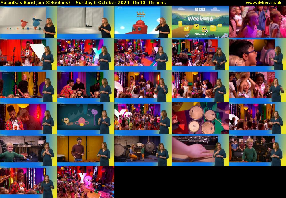 YolanDa's Band Jam (CBeebies) Sunday 6 October 2024 15:40 - 15:55