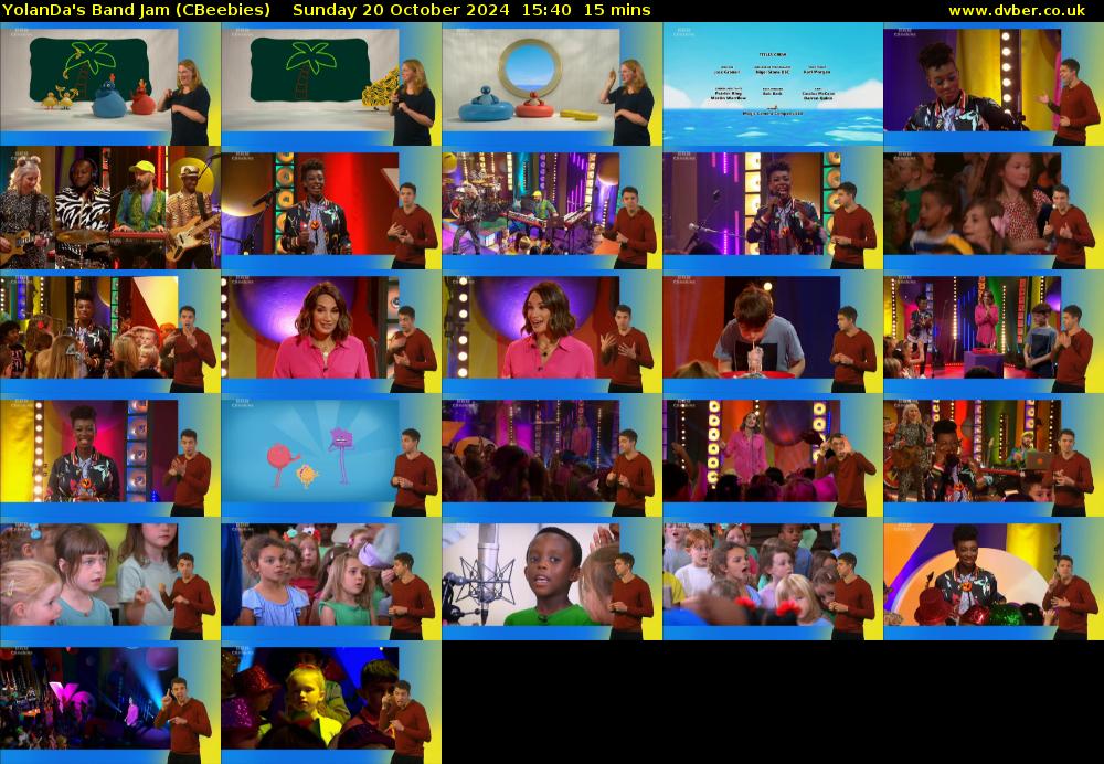 YolanDa's Band Jam (CBeebies) Sunday 20 October 2024 15:40 - 15:55