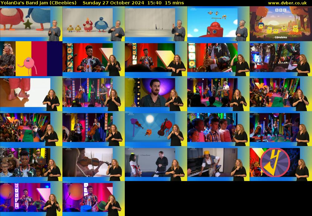 YolanDa's Band Jam (CBeebies) Sunday 27 October 2024 15:40 - 15:55