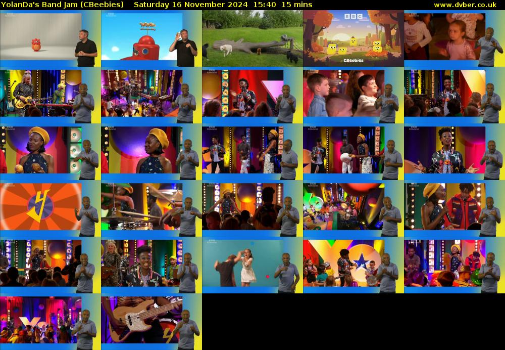 YolanDa's Band Jam (CBeebies) Saturday 16 November 2024 15:40 - 15:55
