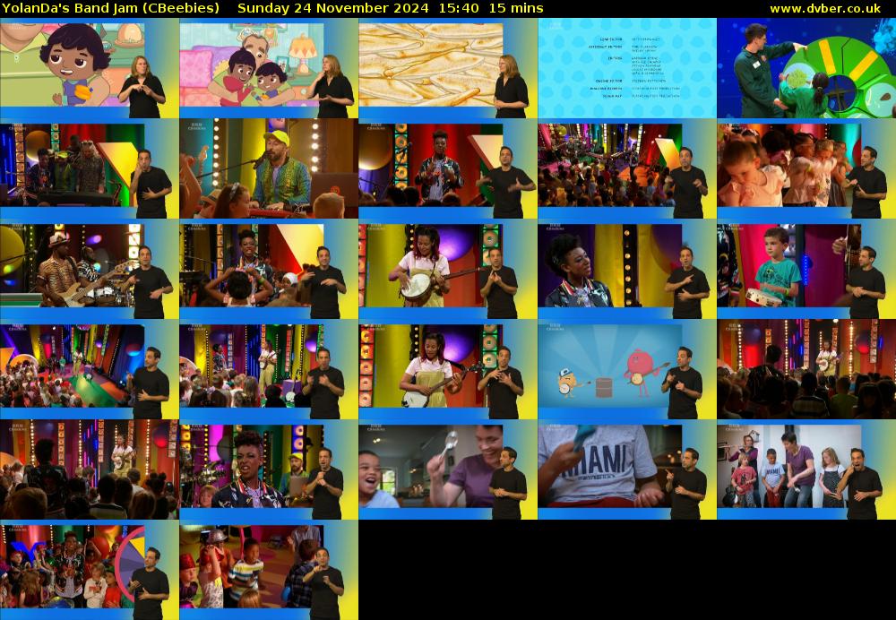 YolanDa's Band Jam (CBeebies) Sunday 24 November 2024 15:40 - 15:55