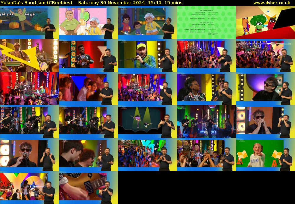 YolanDa's Band Jam (CBeebies) Saturday 30 November 2024 15:40 - 15:55