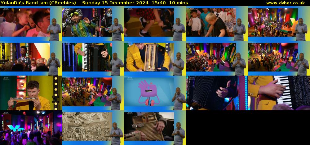 YolanDa's Band Jam (CBeebies) Sunday 15 December 2024 15:40 - 15:50