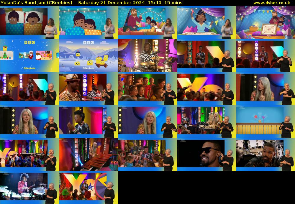 YolanDa's Band Jam (CBeebies) Saturday 21 December 2024 15:40 - 15:55