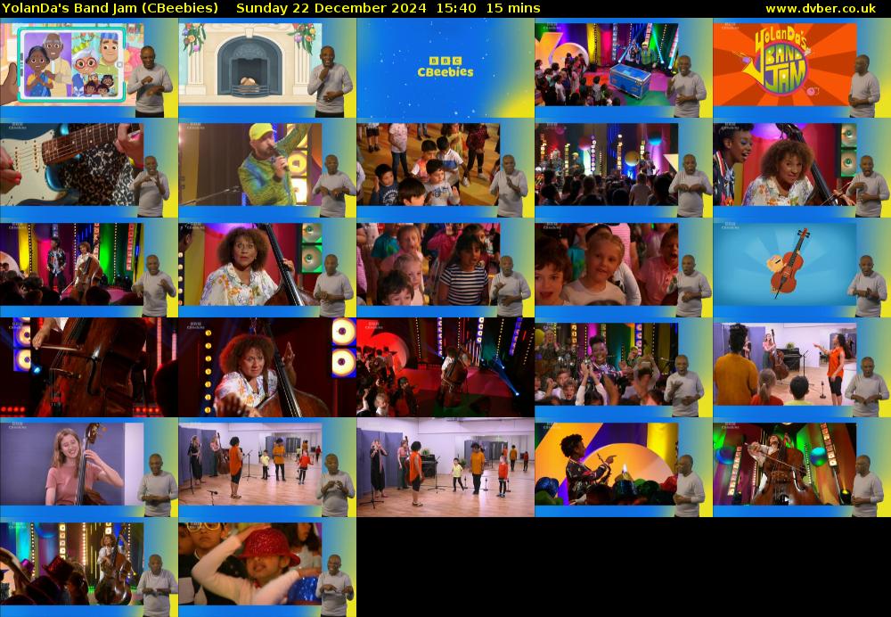 YolanDa's Band Jam (CBeebies) Sunday 22 December 2024 15:40 - 15:55