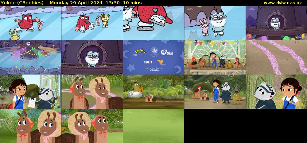 Yukee (CBeebies) Monday 29 April 2024 13:30 - 13:40