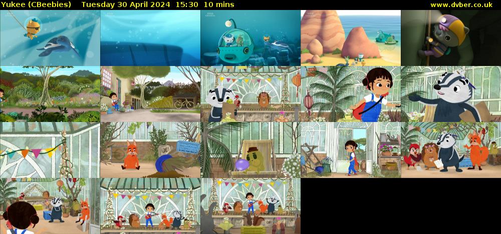 Yukee (CBeebies) Tuesday 30 April 2024 15:30 - 15:40