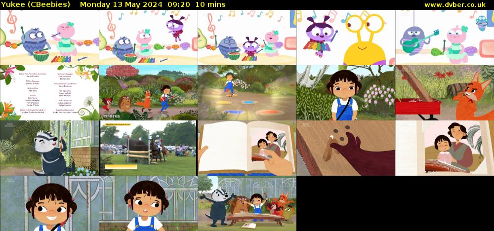 Yukee (CBeebies) Monday 13 May 2024 09:20 - 09:30