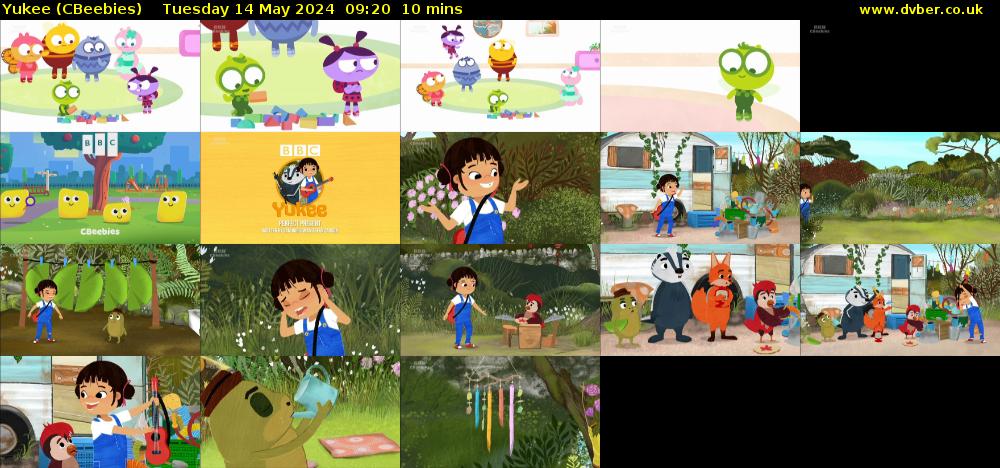 Yukee (CBeebies) Tuesday 14 May 2024 09:20 - 09:30