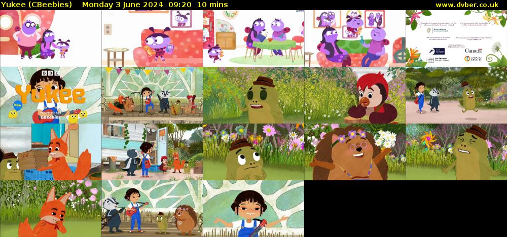 Yukee (CBeebies) Monday 3 June 2024 09:20 - 09:30