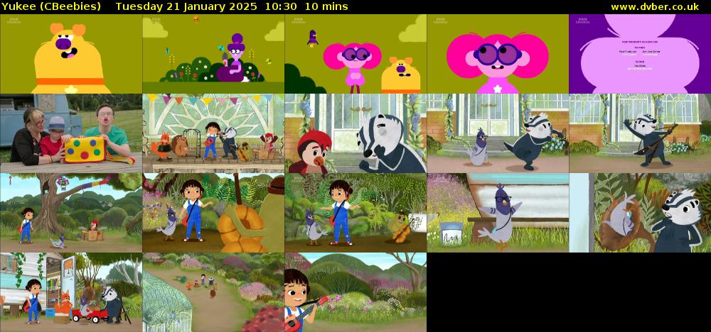 Yukee (CBeebies) Tuesday 21 January 2025 10:30 - 10:40