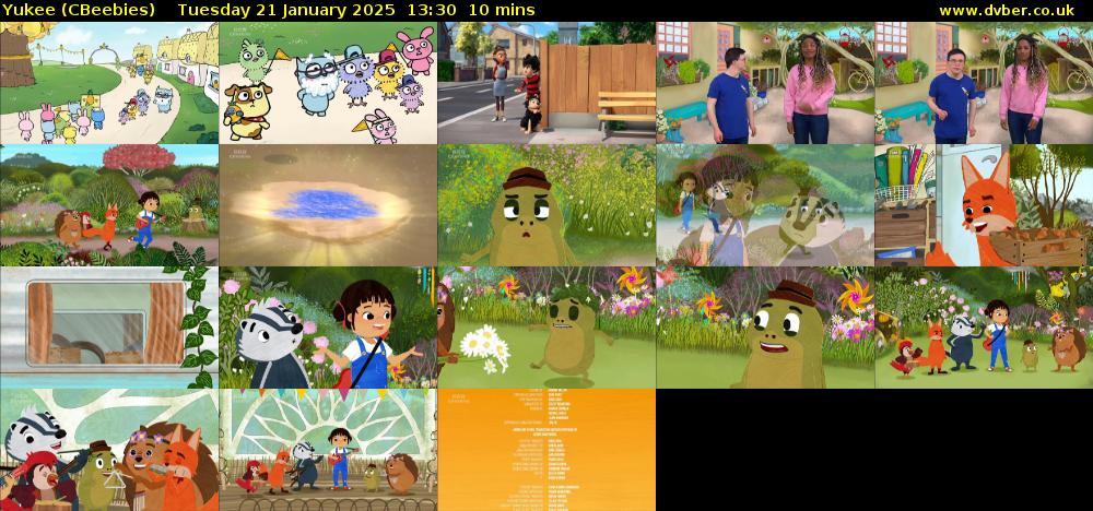 Yukee (CBeebies) Tuesday 21 January 2025 13:30 - 13:40