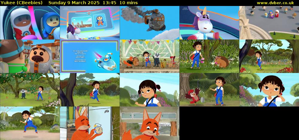 Yukee (CBeebies) Sunday 9 March 2025 13:45 - 13:55